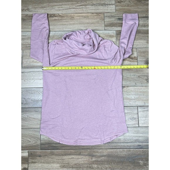 Carole Hochman French Terry Cowl Neck Tunic Mauve Large - Picture 5 of 8